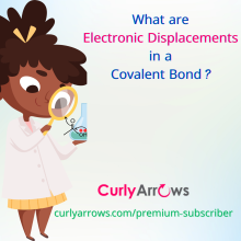 How are the electrons in a covalent bond displaced?